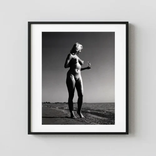 Nude Standing With Baby Oil 1960 Photography Print