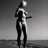 Nude Standing With Baby Oil 1960 Photography Print