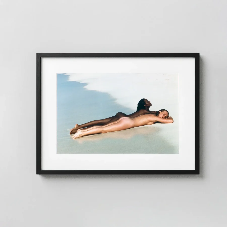 Two Figures on Beach 1969 displayed as a framed wall mockup