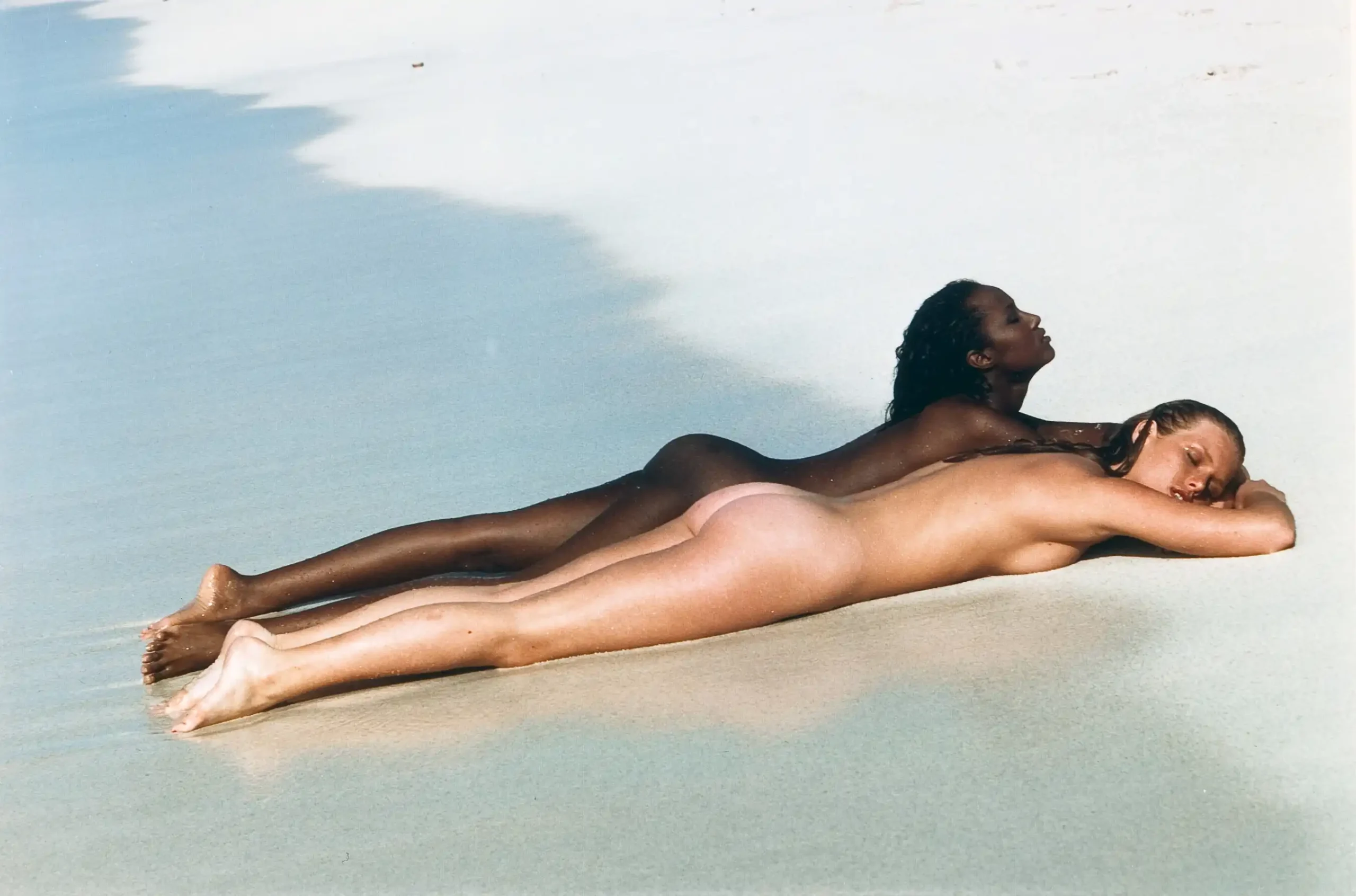Two Figures on Beach 1969 Photography Print