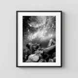 Nude Figure Under a Star Field 1960 Photography Print