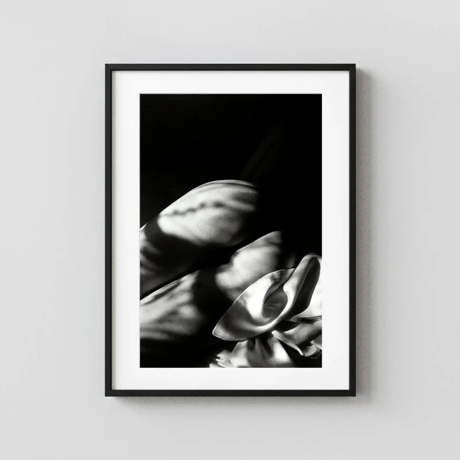 Nude With Shadows 1984 displayed as a framed wall mockup