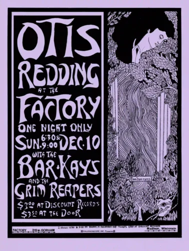 Otis Redding 1967 Concert Poster
