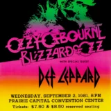 Ozzy Osbourne, Def Leppard 1981 Springfield, IL Concert Poster