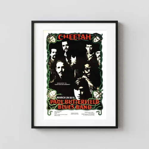 Paul Butterfield Blues Band 1968 Chicago, IL Cheetah Club Concert Poster