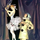Pierrot and Columbine, Vanity Fair Magazine Cover, June 1915 Music Poster