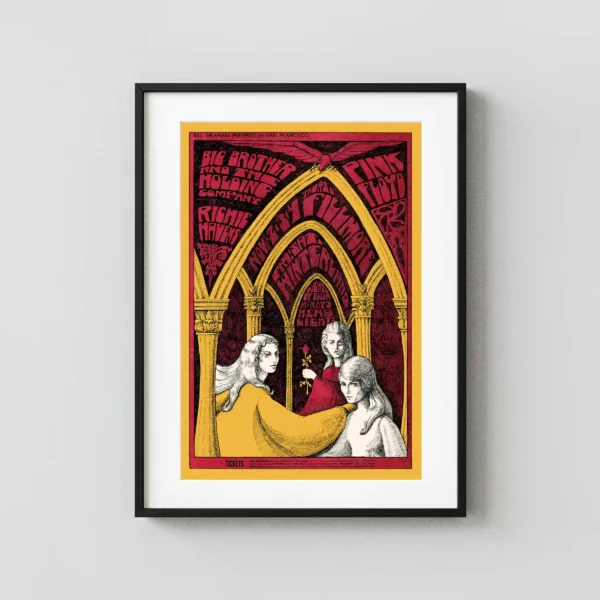 Pink Floyd (Debut American Show), Janis Joplin 1967 San Francisco Concert Poster