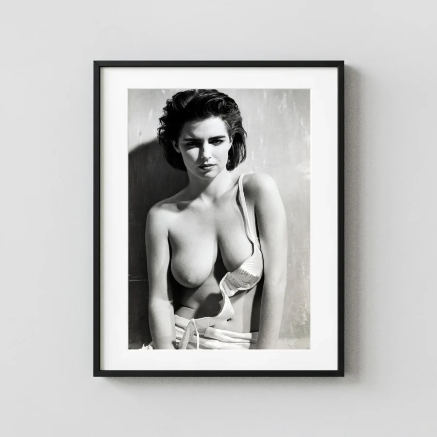 Portrait De Sylvie Avril Paris 1985 Nude displayed as a framed wall mockup