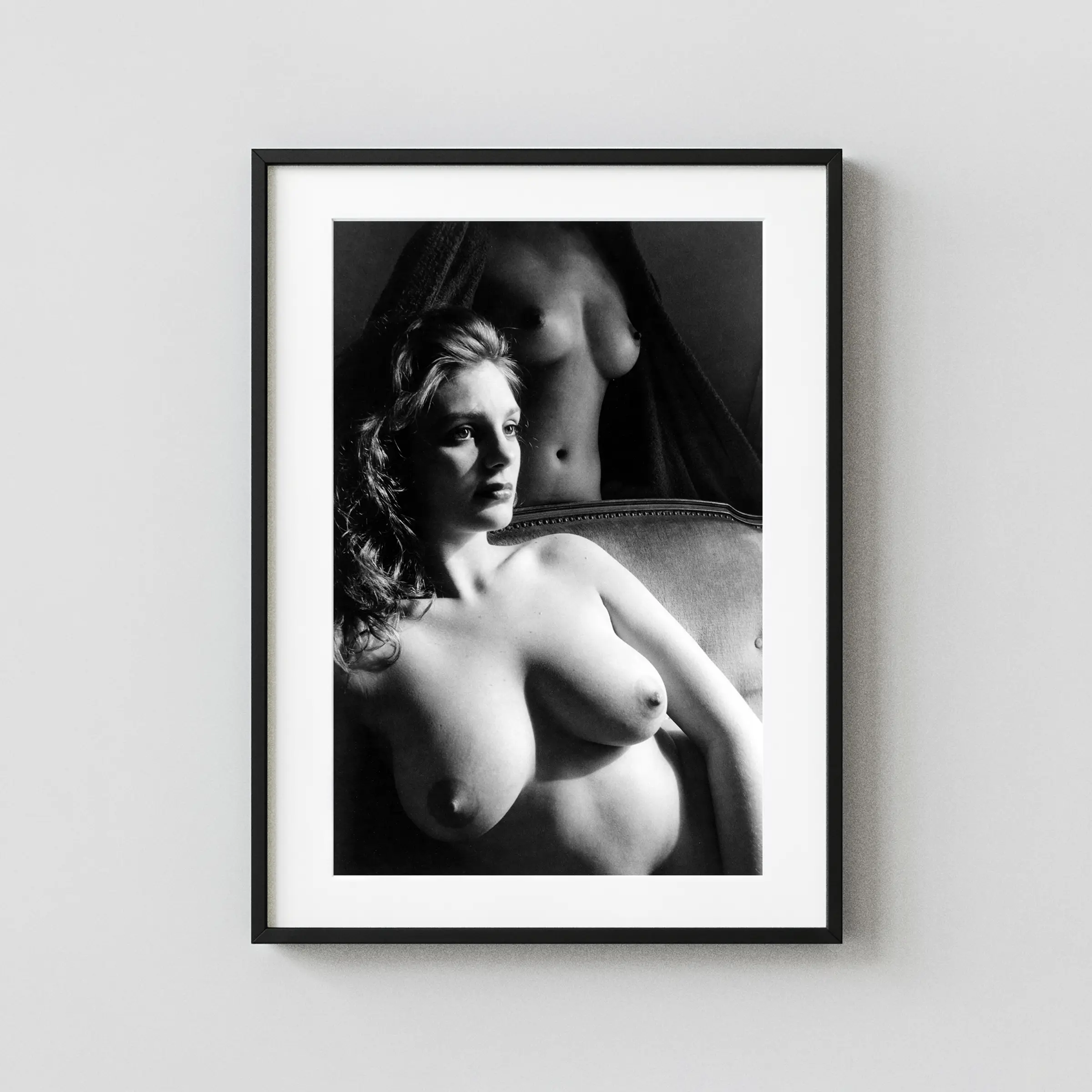 Portrait Nu San Michele 1992 displayed as a framed wall mockup