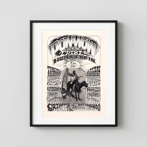 Pow-Wow- a Gathering of the Tribes 1967 Human Be-In Event Poster