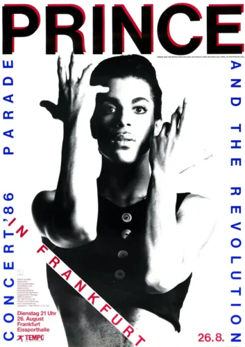 Prince & the Revolution 1986 Parade Era Frankfurt, Germany Concert Poster