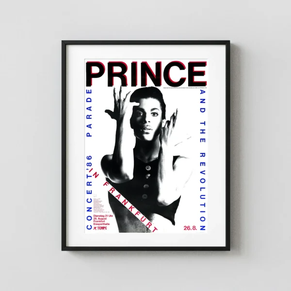 Prince & the Revolution 1986 Parade Era Frankfurt, Germany Concert Poster