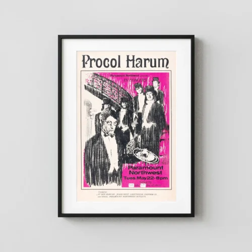 Procol Harum 1973 Seattle, WA Concert Poster