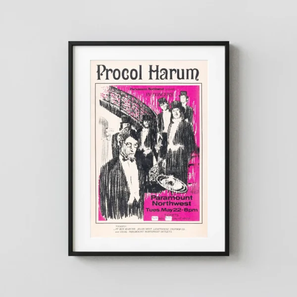 Procol Harum 1973 Seattle, WA Concert Poster
