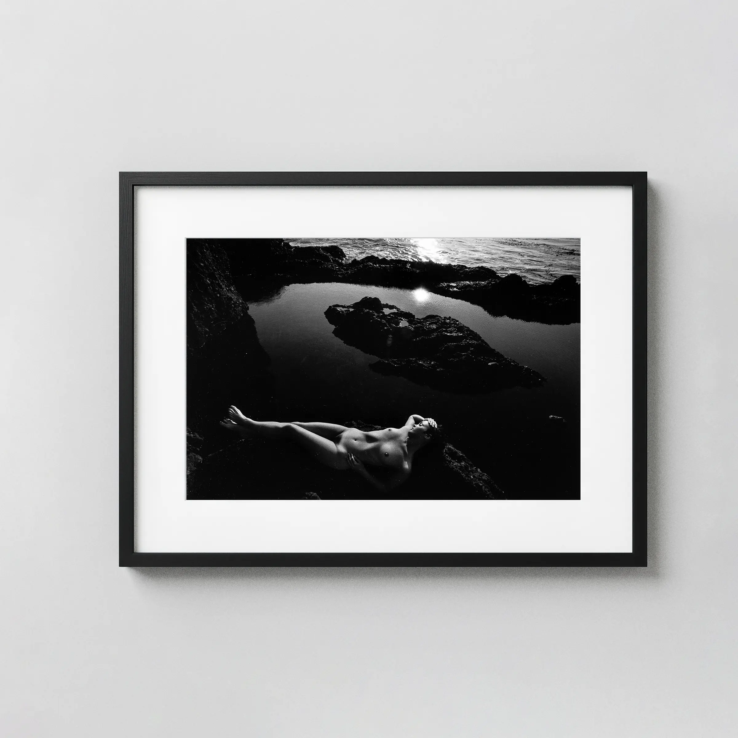 Pt Lobos 1980 Nude displayed as a framed wall mockup