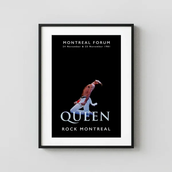 Queen Rock Montreal 1981 Music Poster