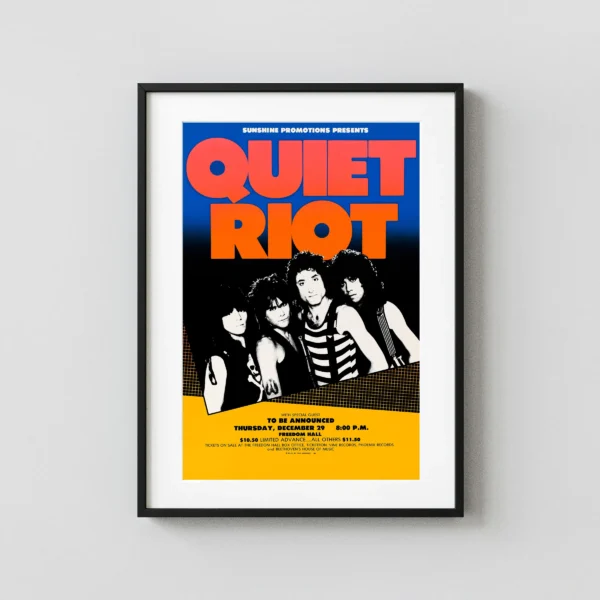 Quiet Riot 1983 Louisville, KY Concert Poster