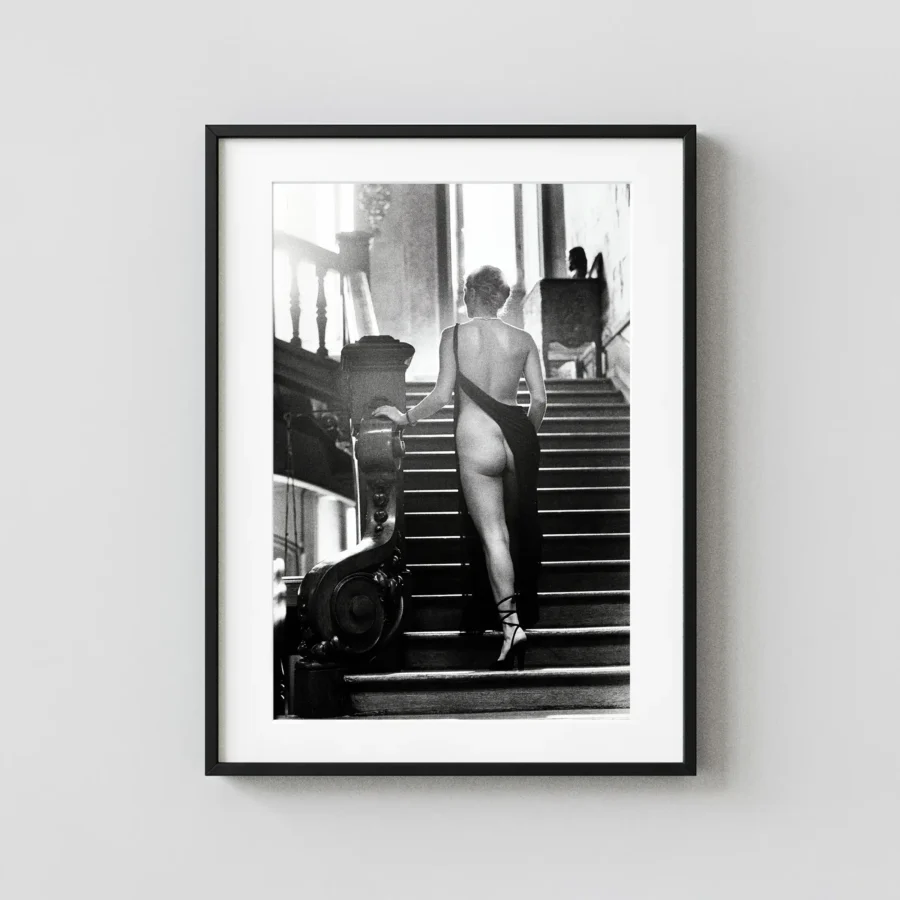 Roselyne Chateau Darcangues France 1975 Nude displayed as a framed wall mockup