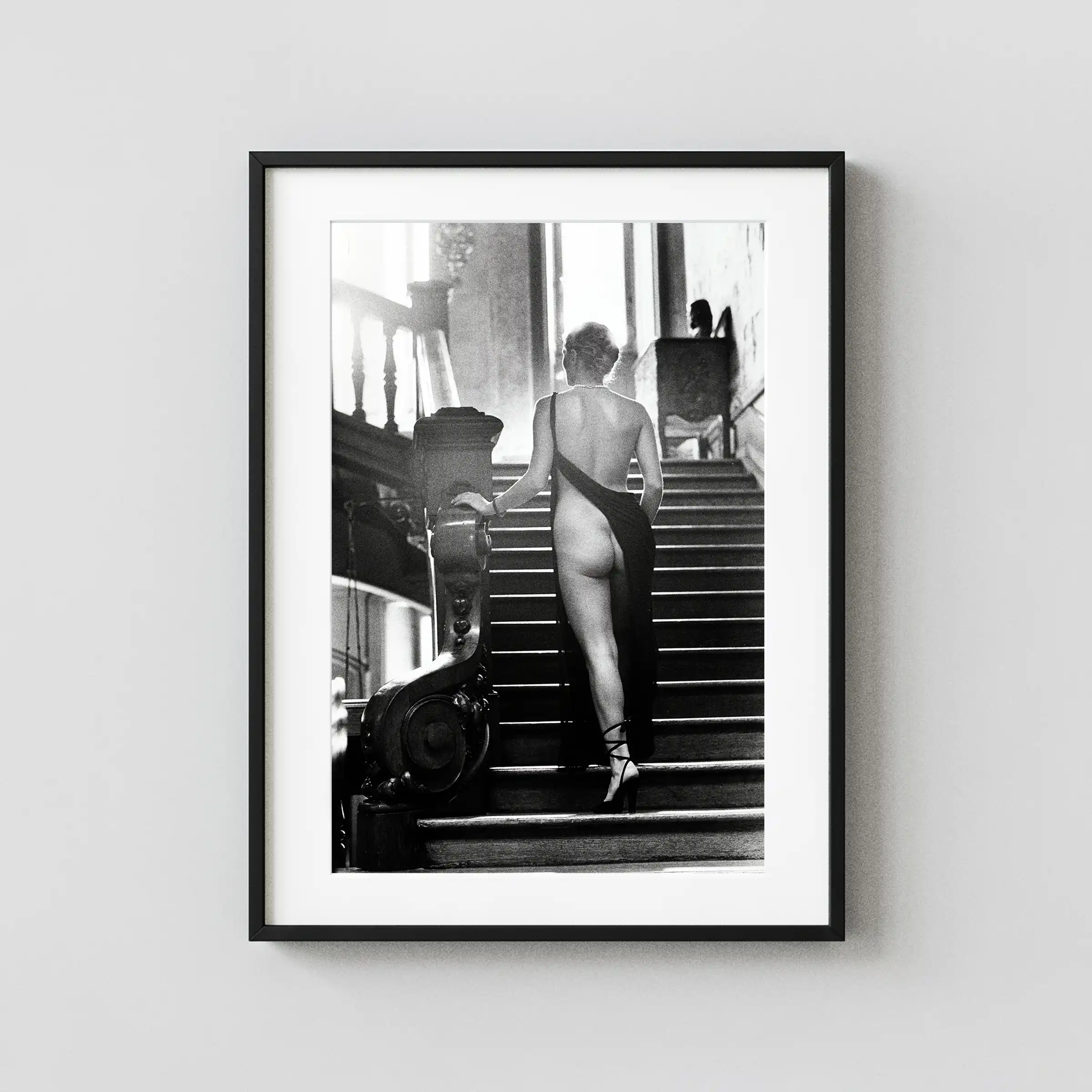 Roselyne Chateau Darcangues France 1975 Nude displayed as a framed wall mockup