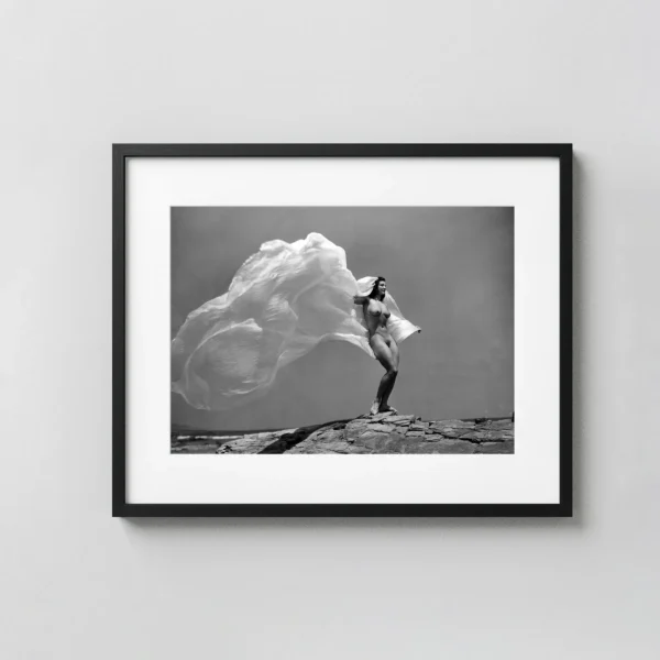 Sea Breeze with Billowing Fabric 1941 Nude Photography Print