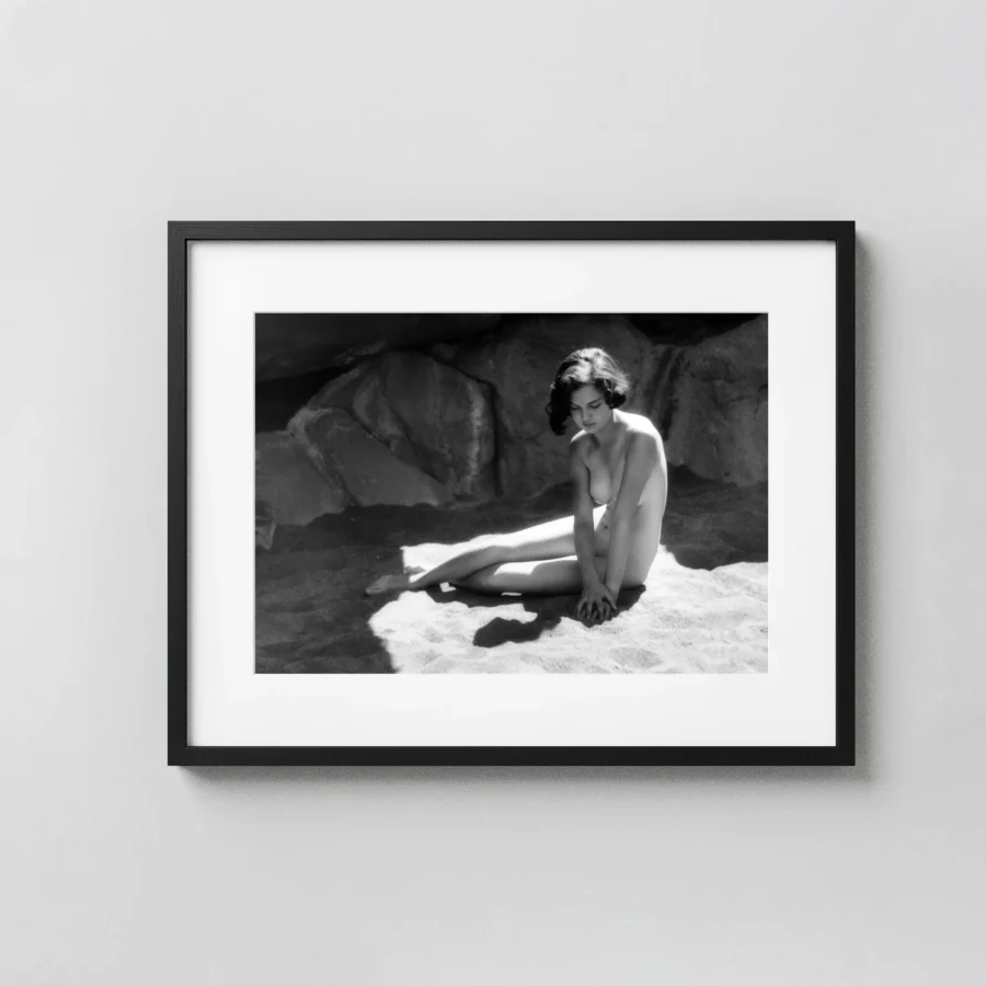 Seated Nude On Sand 1930 displayed as a framed wall mockup