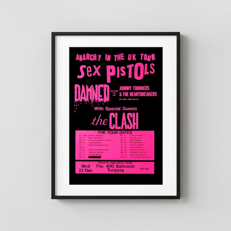 Sex Pistols, the Clash, Damned, Johnny Thunders "Anarchy in the UK" Tour Poster