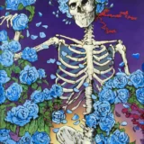 Stanley Mouse "Blue Dawn" Skeleton & Roses Variant Music Poster