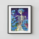 Stanley Mouse "Blue Dawn" Skeleton & Roses Variant Music Poster