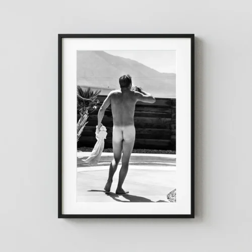 Steve McQueen Walking Naked In His Backyard 1963 Nude Photography Print