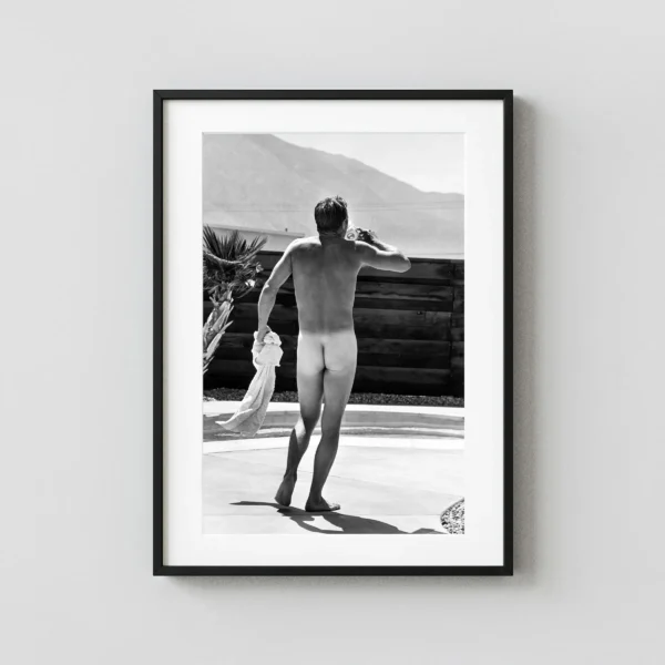 Steve McQueen Walking Naked In His Backyard 1963 Nude Photography Print