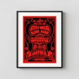 Steve Miller 1966 Neon Rose Matrix San Francisco Poster