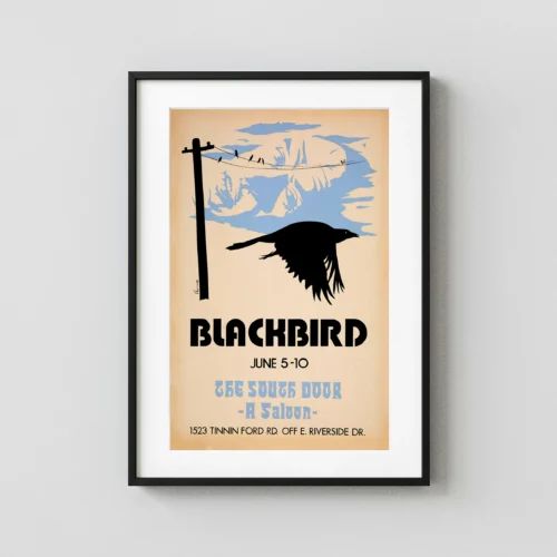 Stevie Ray Vaughan, Blackbird 1971 Austin, Texas Concert Poster