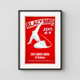 Stevie Ray Vaughan, Blackbird 1972 "Silver Surfer" Austin, TX Concert Poster