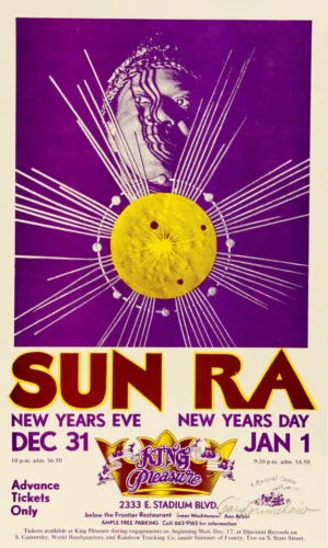 Sun Ra 1973, 74 Ann Arbor, MI Concert Poster