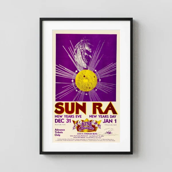 Sun Ra 1973, 74 Ann Arbor, MI Concert Poster