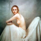 Suzanne And Chair Circa 1990 Nude Photography Print