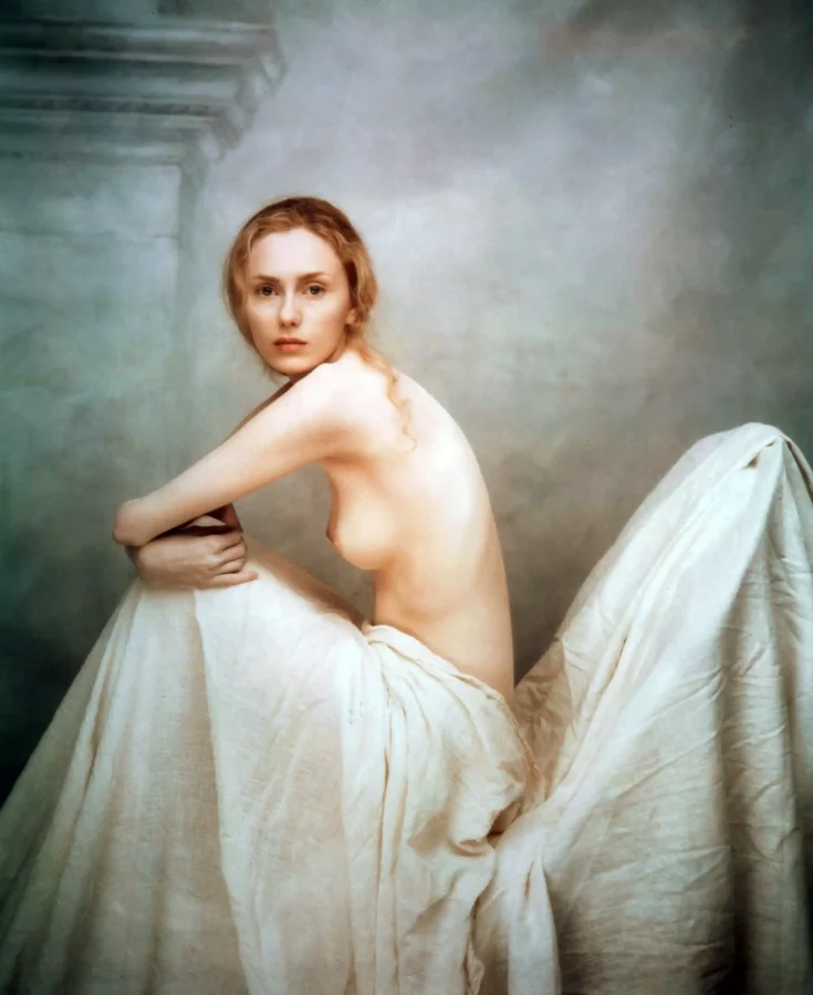 Suzanne And Chair Circa 1990 Nude Photography Print