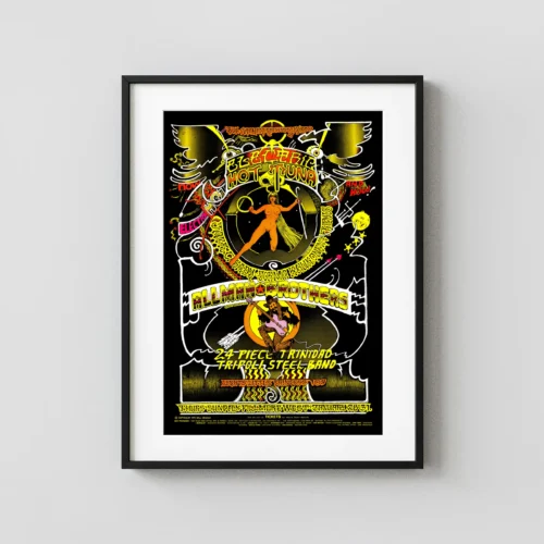 The Allman Brothers Band with Duane 1971 Fillmore West Poster
