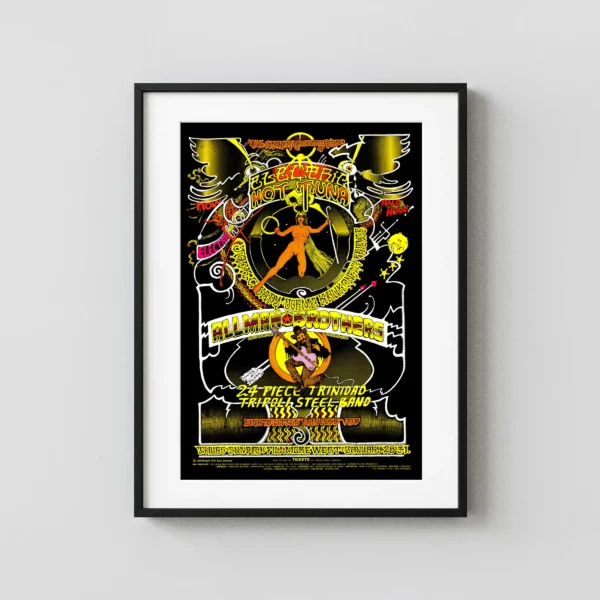The Allman Brothers Band with Duane 1971 Fillmore West Poster