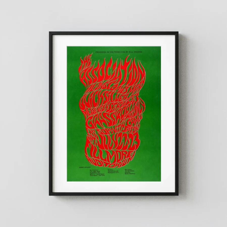 The Association 1966 Fillmore Auditorium Concert Poster