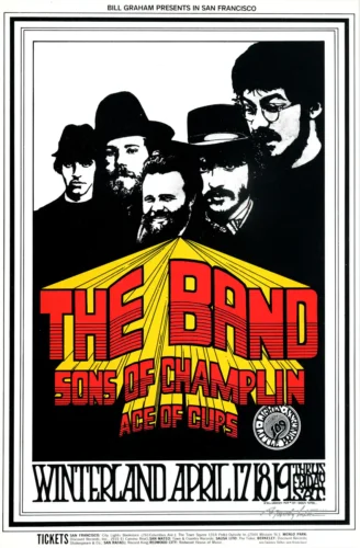 The Band 1969 Winterland Concert Poster