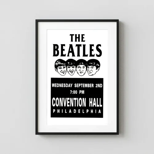 The Beatles 1964 Philadelphia, PA Concert Poster