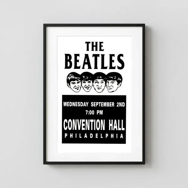 The Beatles 1964 Philadelphia, PA Concert Poster