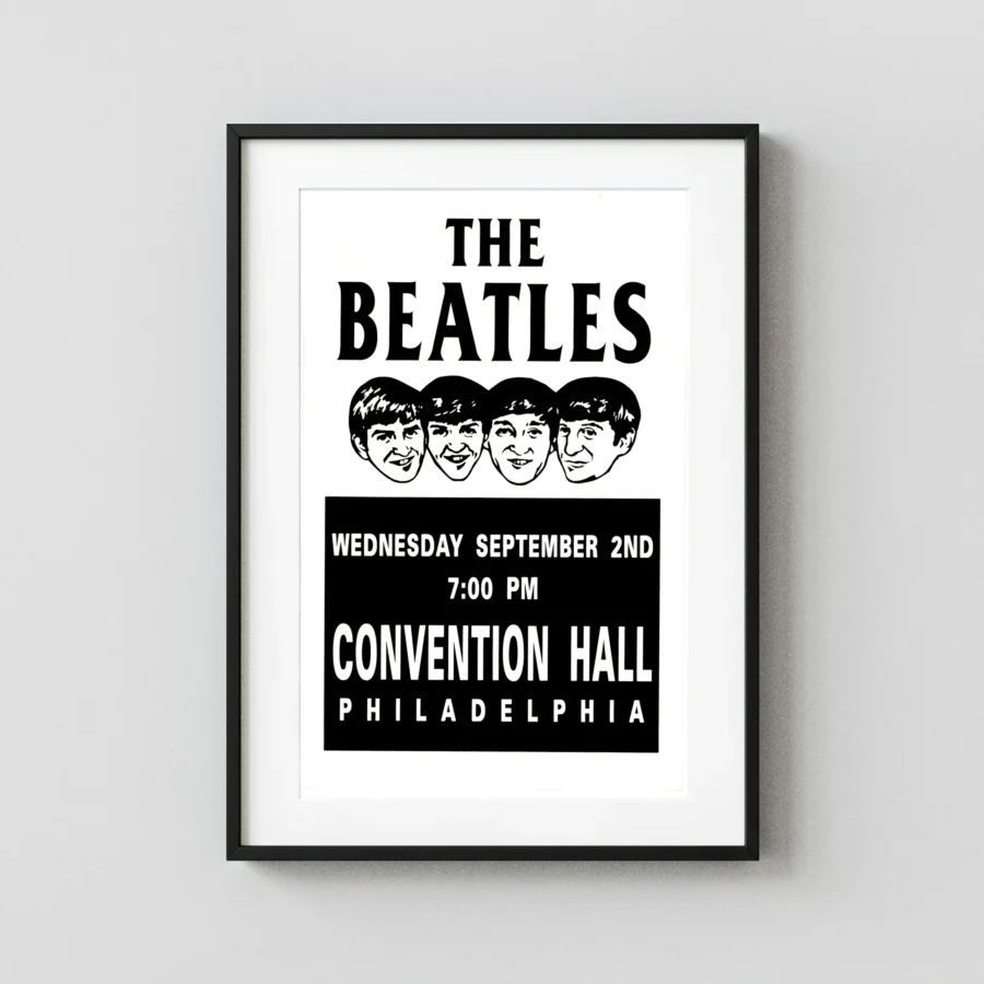 The Beatles 1964 Philadelphia, PA Concert Poster