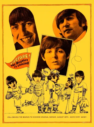 The Beatles 1966 Dodger Stadium Concert Poster