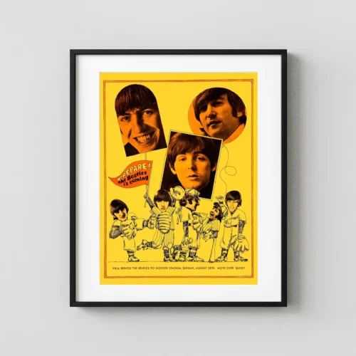 The Beatles 1966 Dodger Stadium Concert Poster