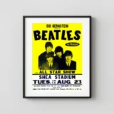 The Beatles 1966 Shea Stadium NY Concert Poster