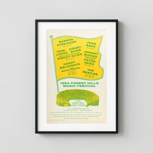 The Beatles Forest Hills Music Festival Concert Poster