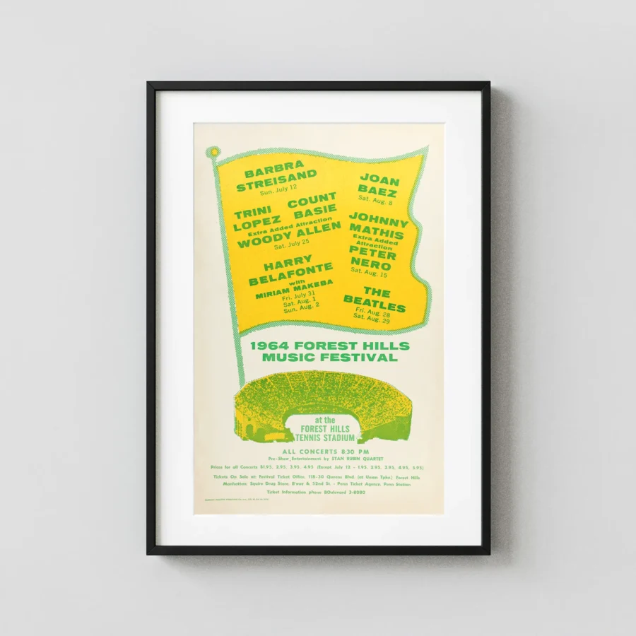 The Beatles Forest Hills Music Festival Concert Poster