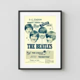 The Beatles, the Ronettes 1966 Washington D.C. Concert Music Poster